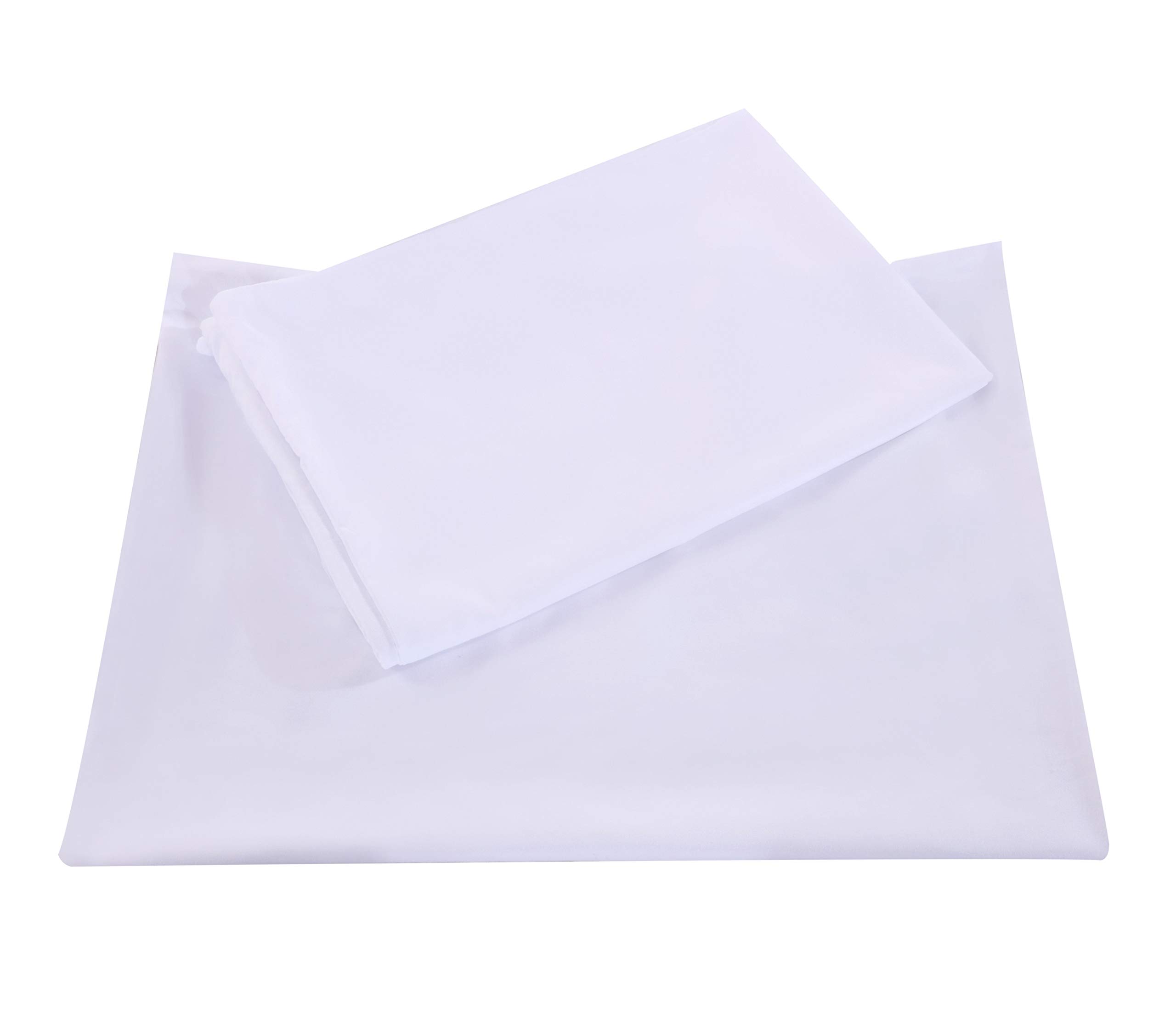 Zestaw 2 poszewek na poduszkę wysokiej jakości i wysokiej jakości poszewka na poduszkę z zamkiem błyskawicznym 100% mikrofibra (50 x 75 cm, biała)