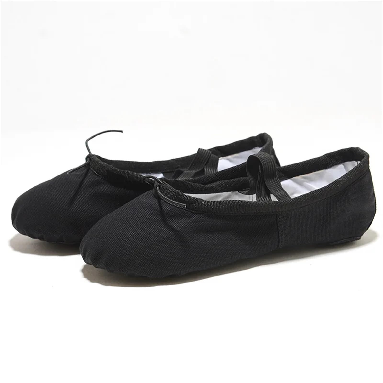 Zapatillas De Ballet Negro Rojo Rosa Blanco Lona Plana Yoga Profesor Gimnasia Ballet Zapatos de Baile Niños Ballet for Niñas Mujeres Zapatillas Ballet Mujer(Pink,22(14.5cm))