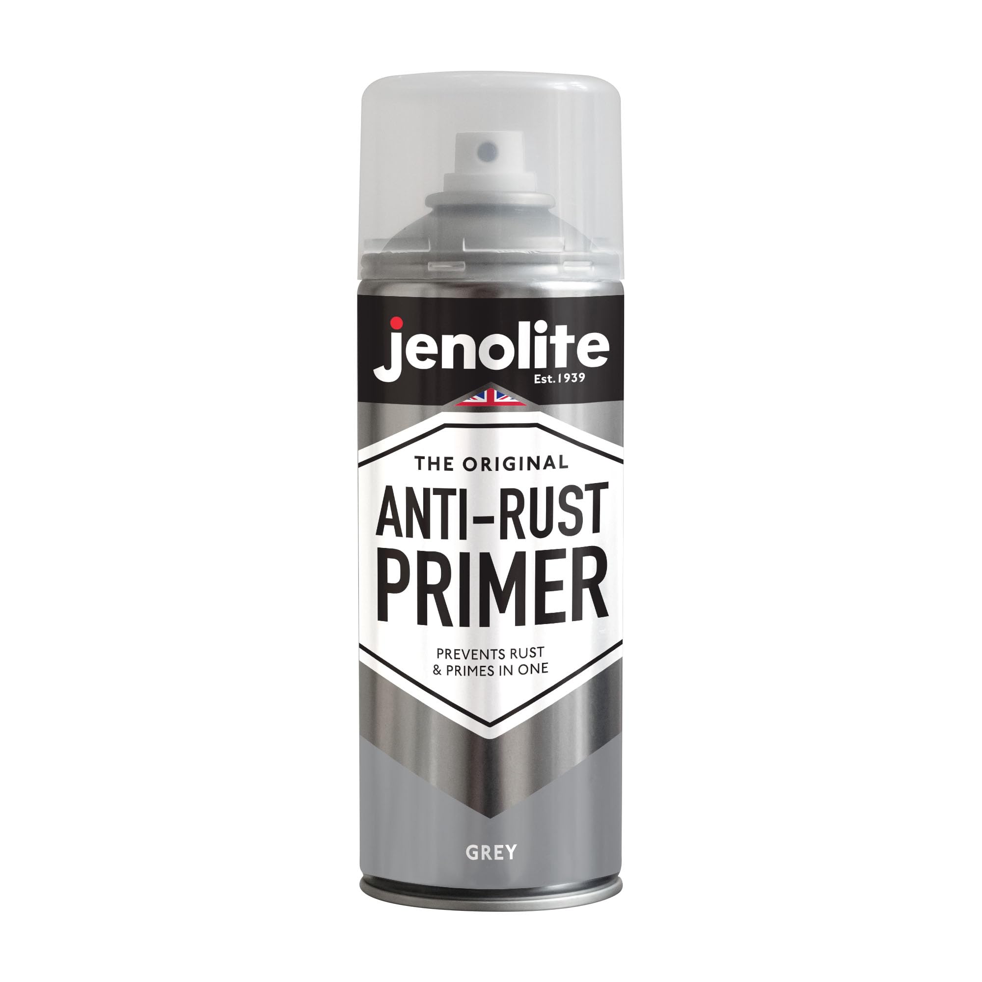 Jenolite Grey Anti-Rust Primer Spray Paint | | 400Ml | High Performance Metal Primer | Rust & Corrosion Protection | Primer Paint For Cars, Radiators, Garden Furniture & More