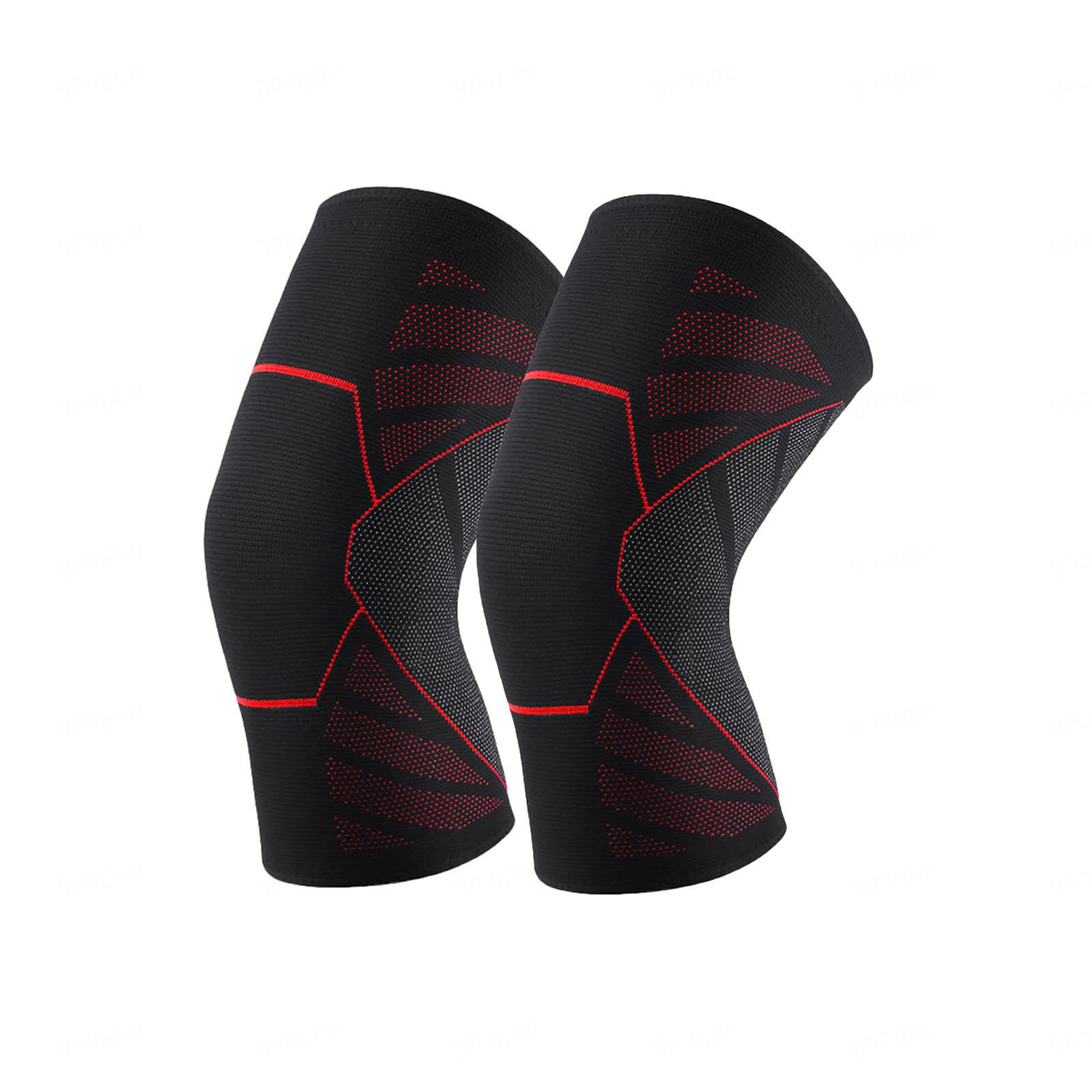 Kniebandage für Damen und Herren, 2er-Pack Kniebandage Gegen Knieschmerzen, Kniebandage, Kompressionsmanschette, Knieschoner Zum Laufen, Gewichtheben, Wandern,A-XL