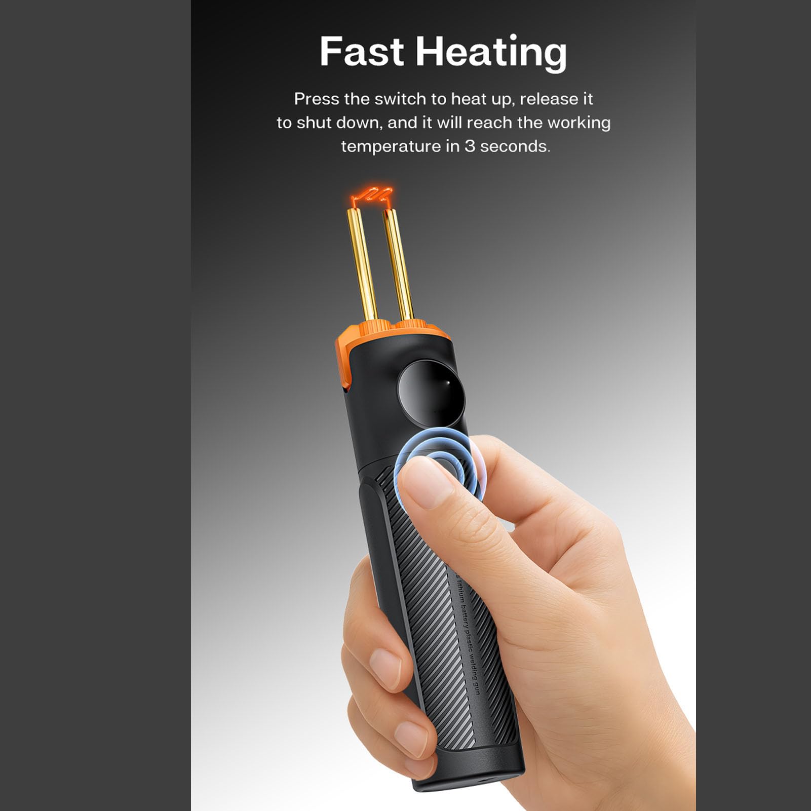 Cuifati Soldador de Plástico Inalámbrico con Luz LED, Pistola de Soldar de Plástico Portátil con Control de Temperatura, Calentamiento Rápido, Carga USB C, para Reparación de