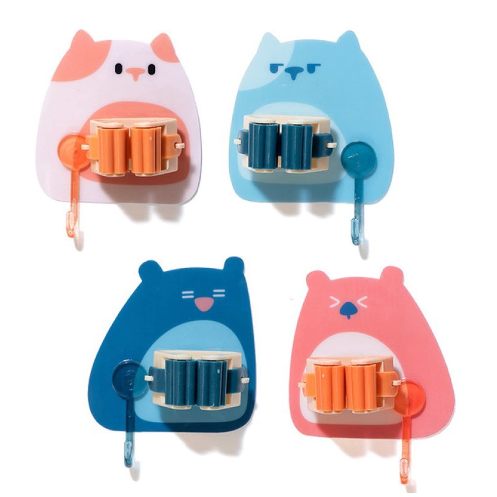 Giveduno ABS+Silicone Mop and Broom Holder Wall Mount