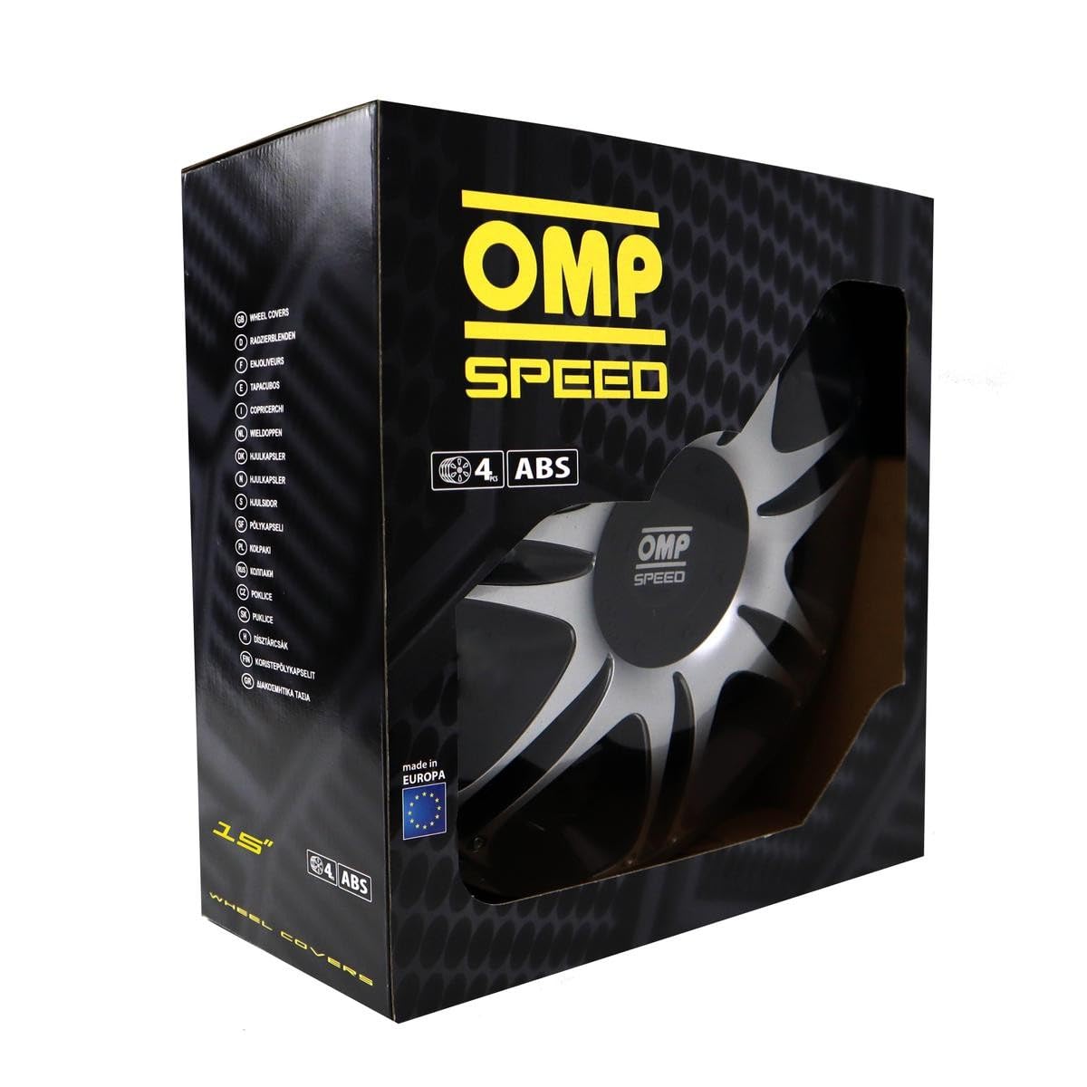 OMP SPEED SET 4 TAPACUBOS GHOST NEGRO/PLATA 15 PULGADAS — view 9
