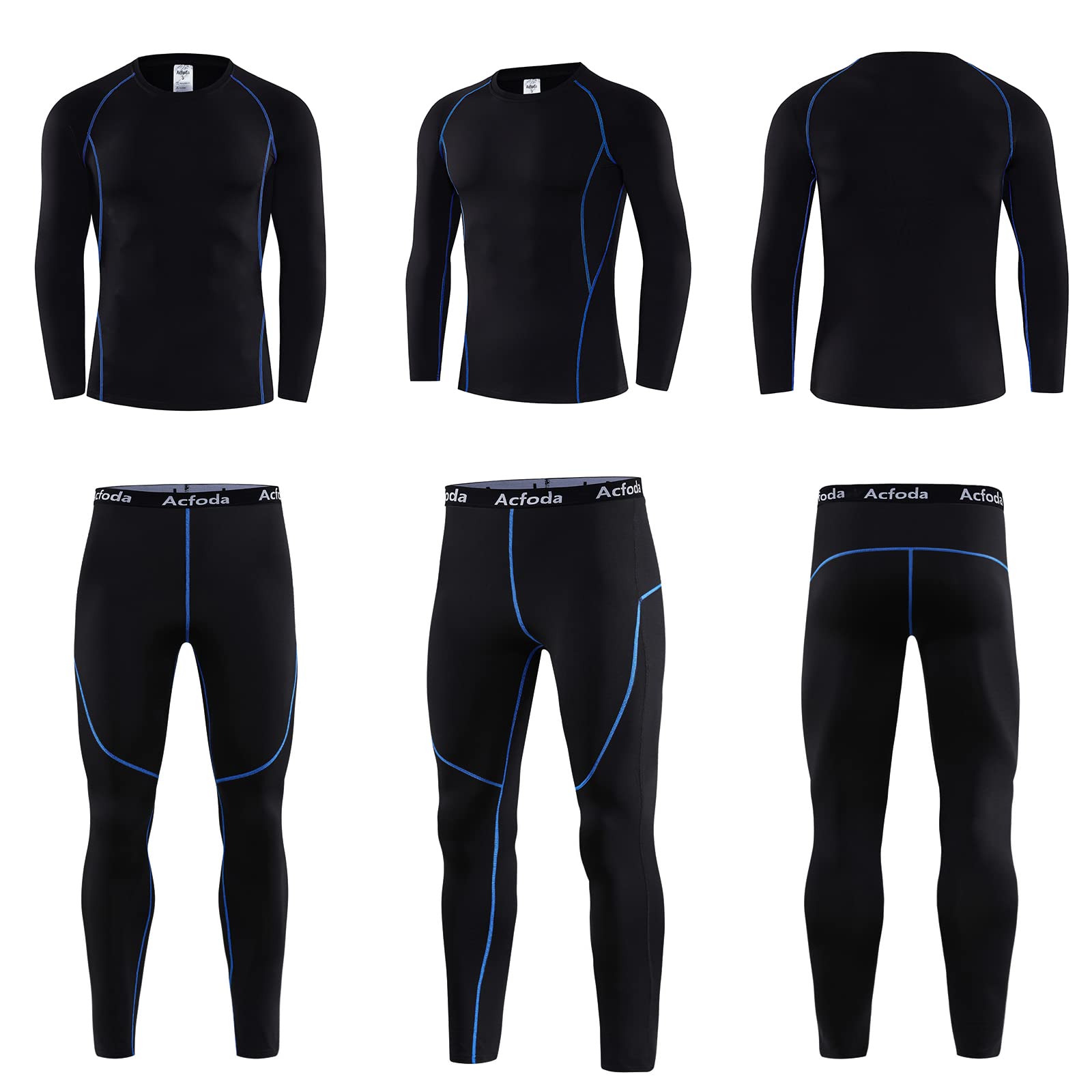 Ropa Interior Térmica Esqui Hombre para Running Montaña Ciclismo Fitness Invierno Otoño - Transpirable, Cálida y de Secado Rápido