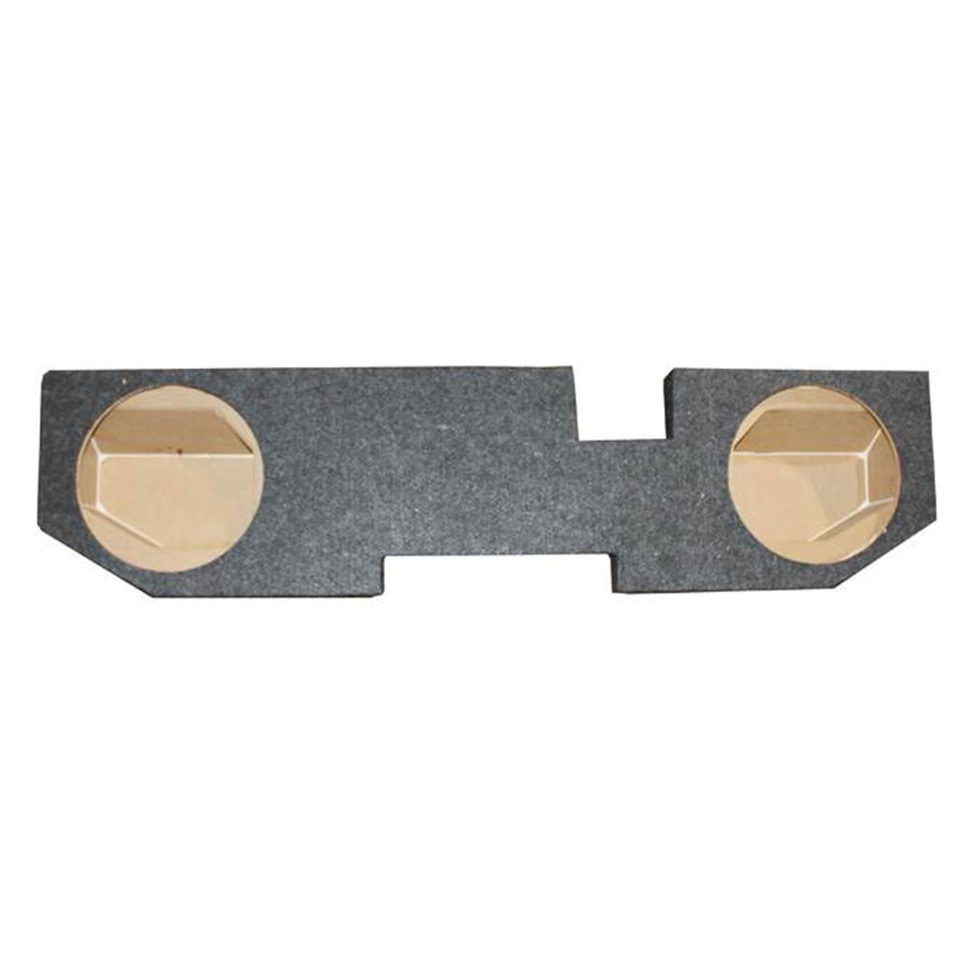 QPower 10 Inch Heavy Duty Dual Vented Carpet Covered Durable Car Audio Vehicle Subwoofer Enclosure Woofer Box, Charcoal Black