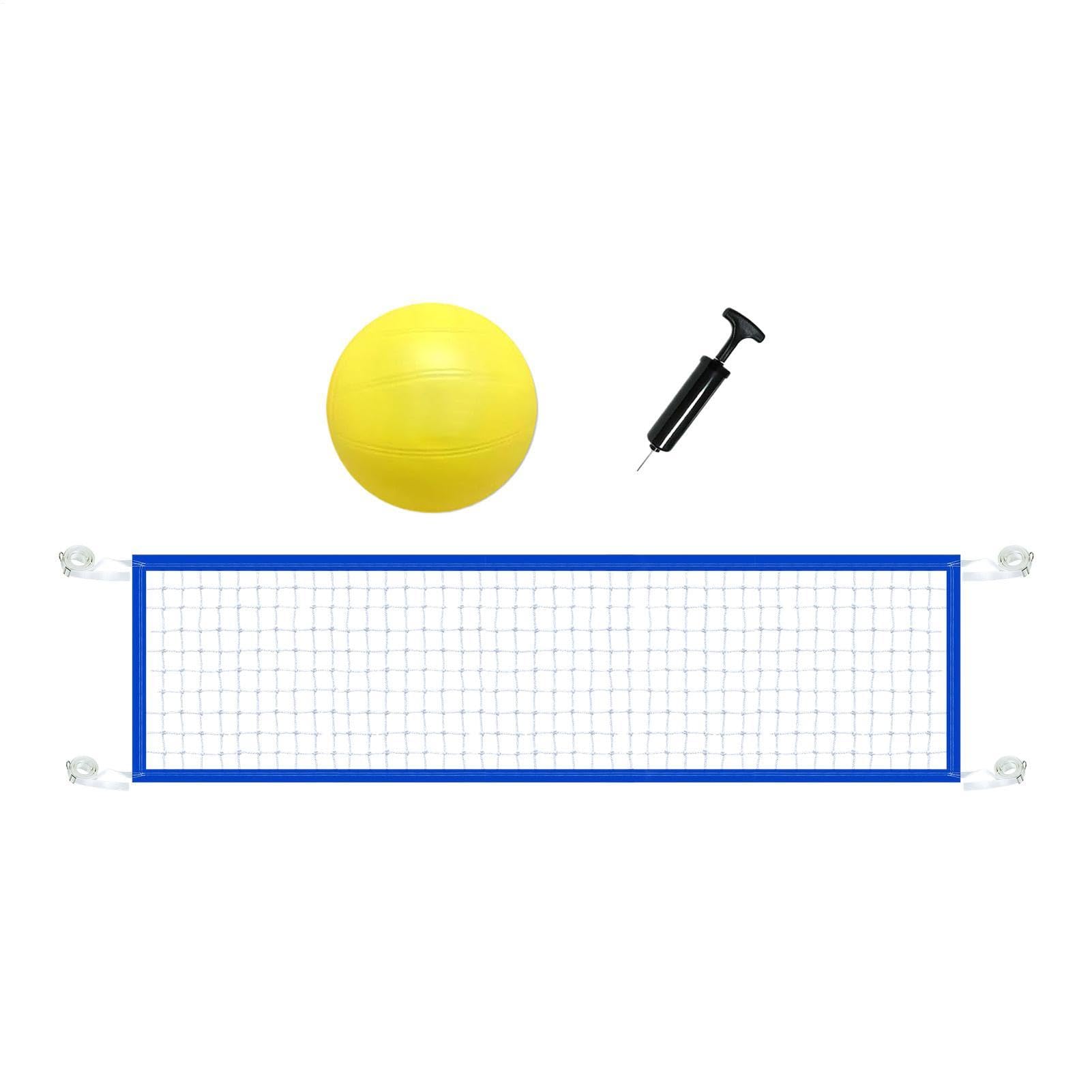 Generisch Pool Volleyball Net Adjustable 15-32ft | Water Volleyball Set Pool Garden | Polyester ABS Outdoor Sports Set | Optional Ball & Pump