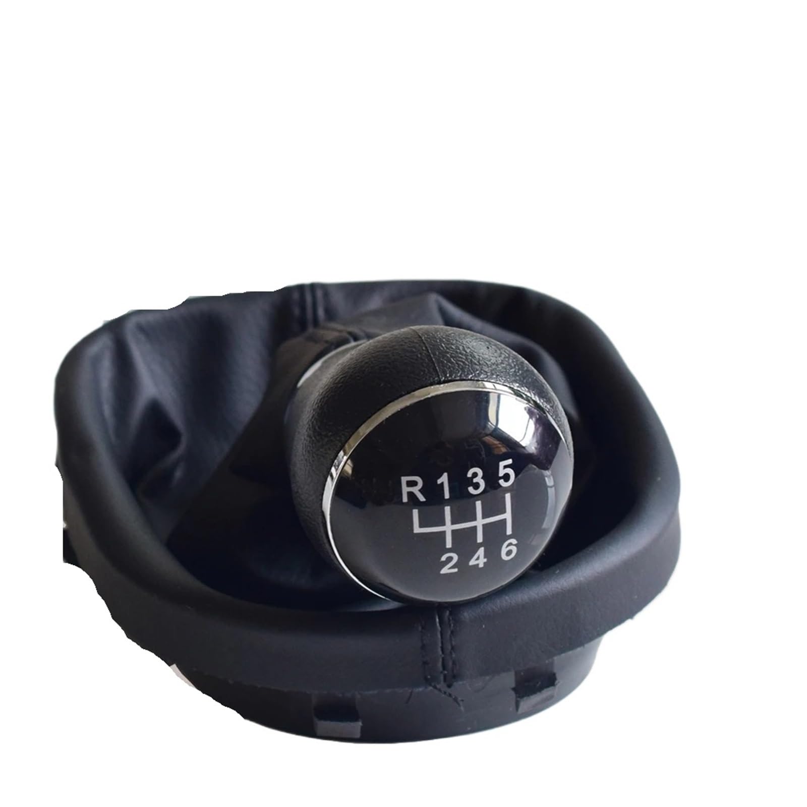 SAUANMNKTP Gearshift Knob for VW for Touran 2003-2010 5/6 Speed Gear Shift Knob Stick Gaiter Boot(6 Speed)