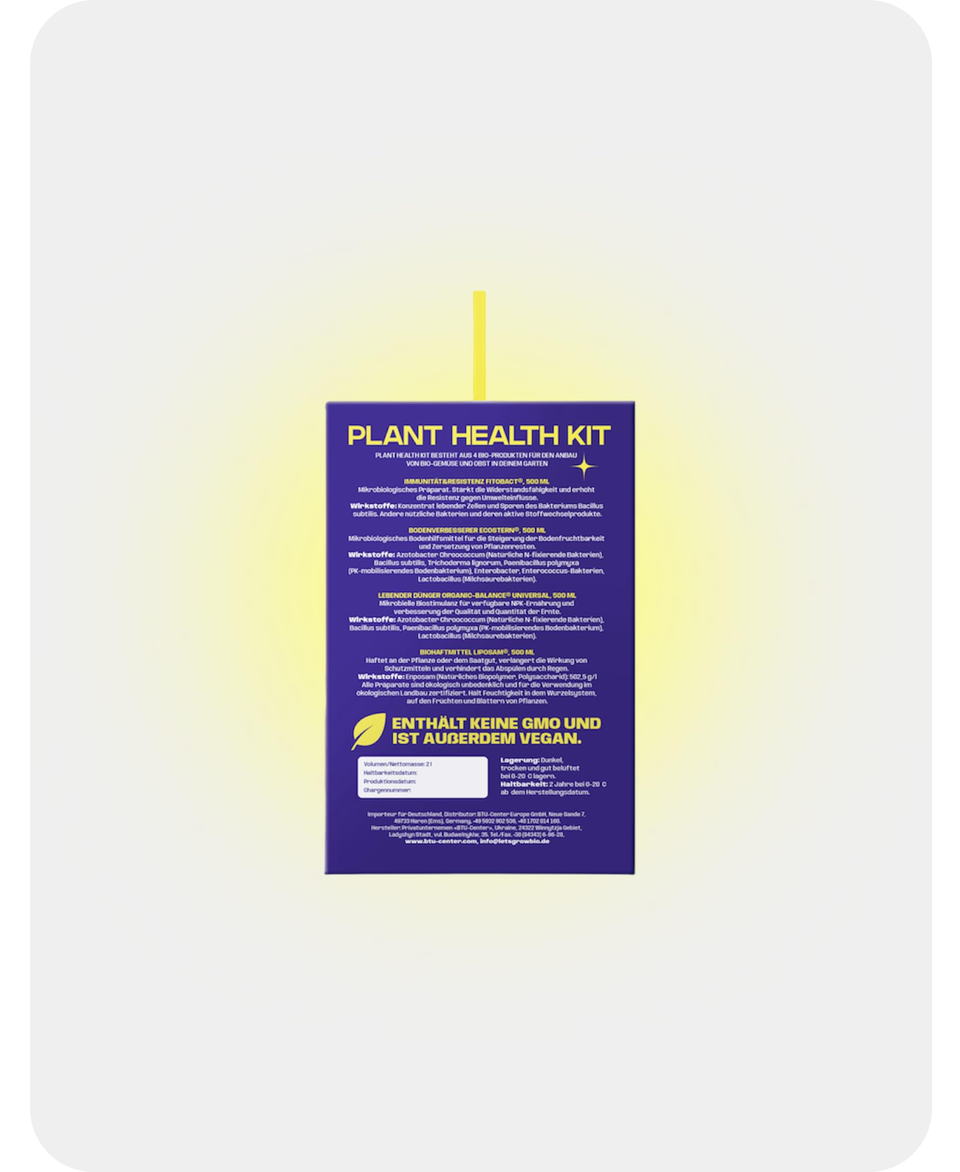 Plant Health Kit: Let’s Grow Bio - Lebender Dünger Organic-Balance®, Bodenverbesserer Ecostern®, Immunität&Resistenz Fitobact® und Bio-Haftmittel Liposam®, 4x500ml