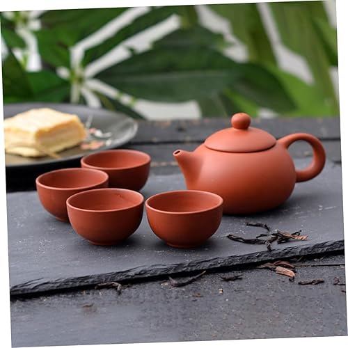 Miniatura 9 de 1 juego de tetera de arcilla morada, silbato de té Pu'er de viaje