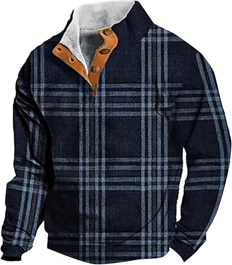 Veste Polaire Style Cowboy - Imprimé Tête De Taureau - Zip 1/4 - Col Montant - Manches Longues - Sweat Vintage Pour Homme - Hiver Et Loisirs