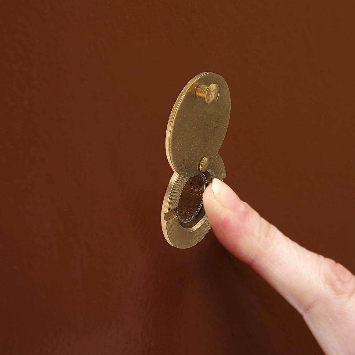 Pure Copper Door Viewer Adjustable Peephole with Wide Angle Anti-Theft Eye for Front Doors Privacy Cover Apartment Security Enhancement