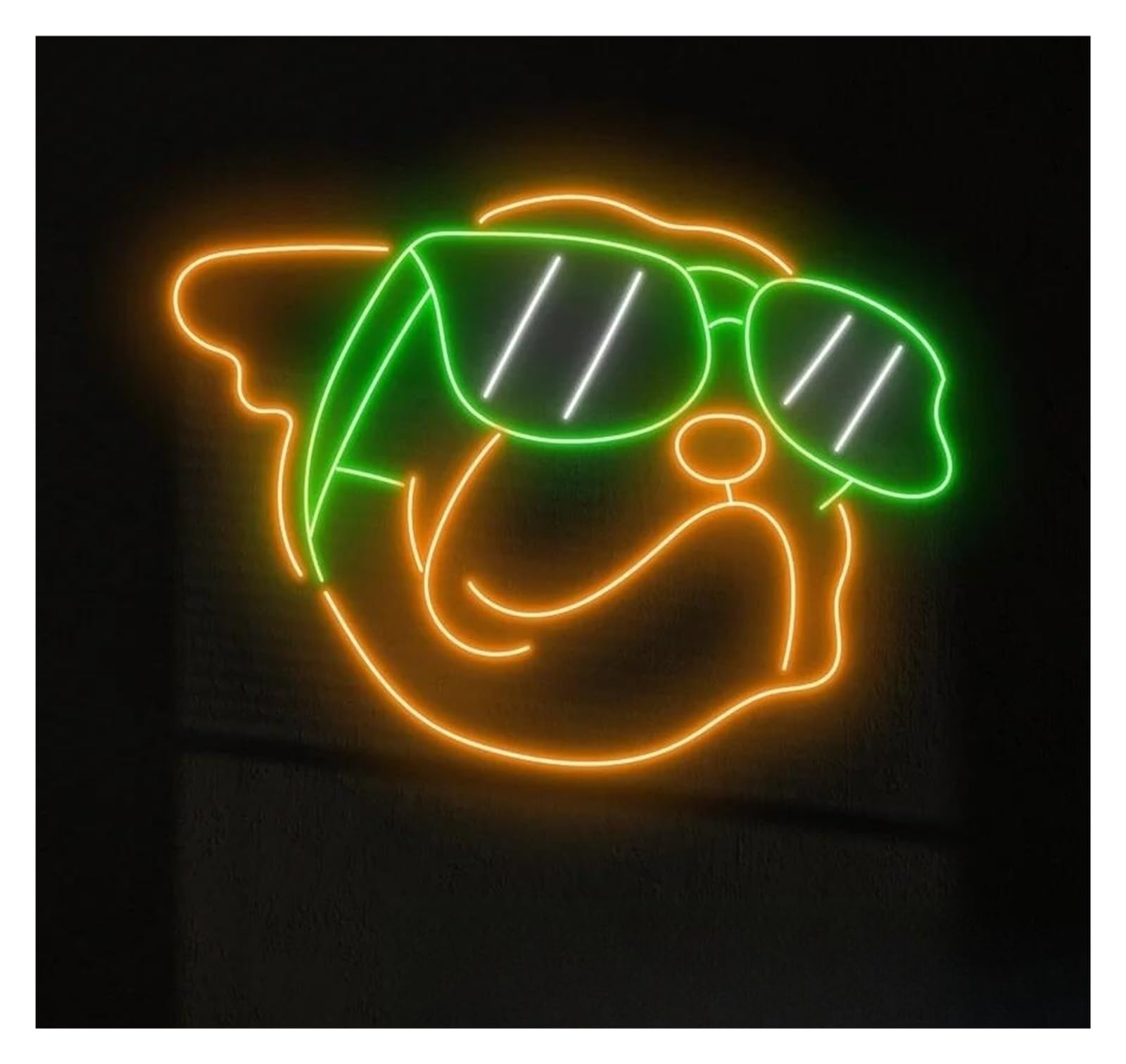 LEMST Sign Lamp Cool Bulldog Neon Sign Bulldog Bedroom Wall Decor for Bar Club Shop Pet Store Light USB Powered 38cm