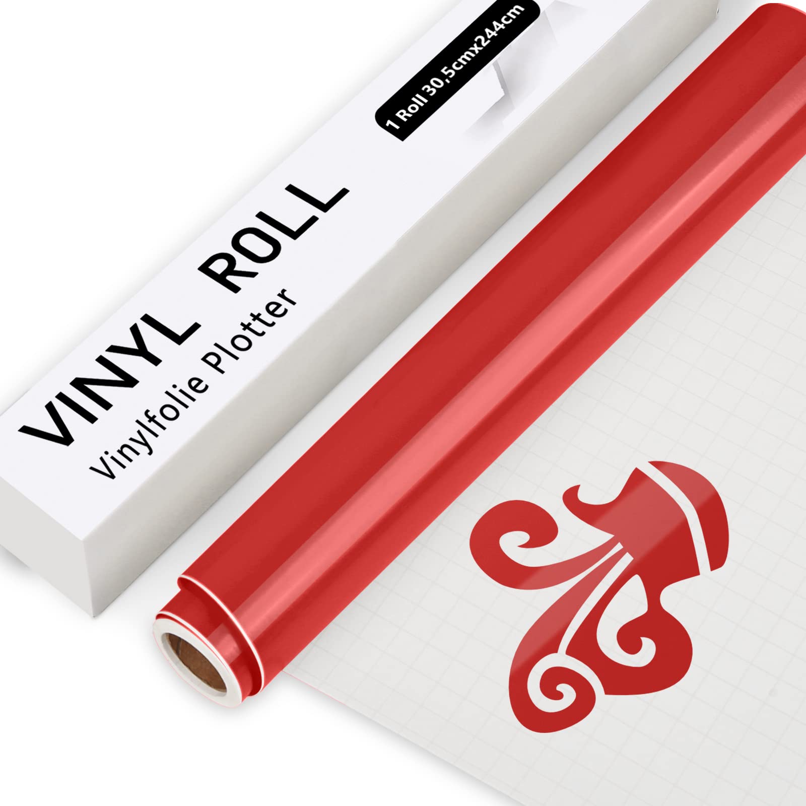 IModeur Vinylfolie plotte, geel, 30,5 cm x 244 cm glanzend gele plotterfolie, zelfklevend vinyl, voor Cricut, Silhouette Cameo, de meeste snijmachines