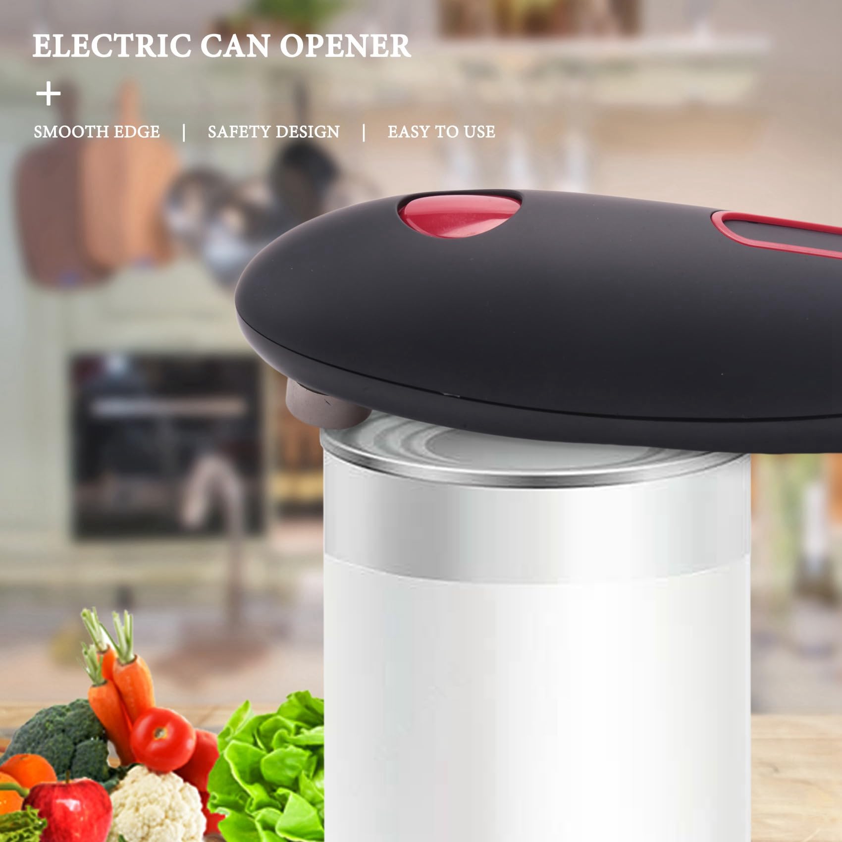 3X Abrelatas Eléctrico, Abrelatas de Seguridad Automático con un Contacto, Abrelatas de Mano Que Funcionan con Pilas para Restaurantes