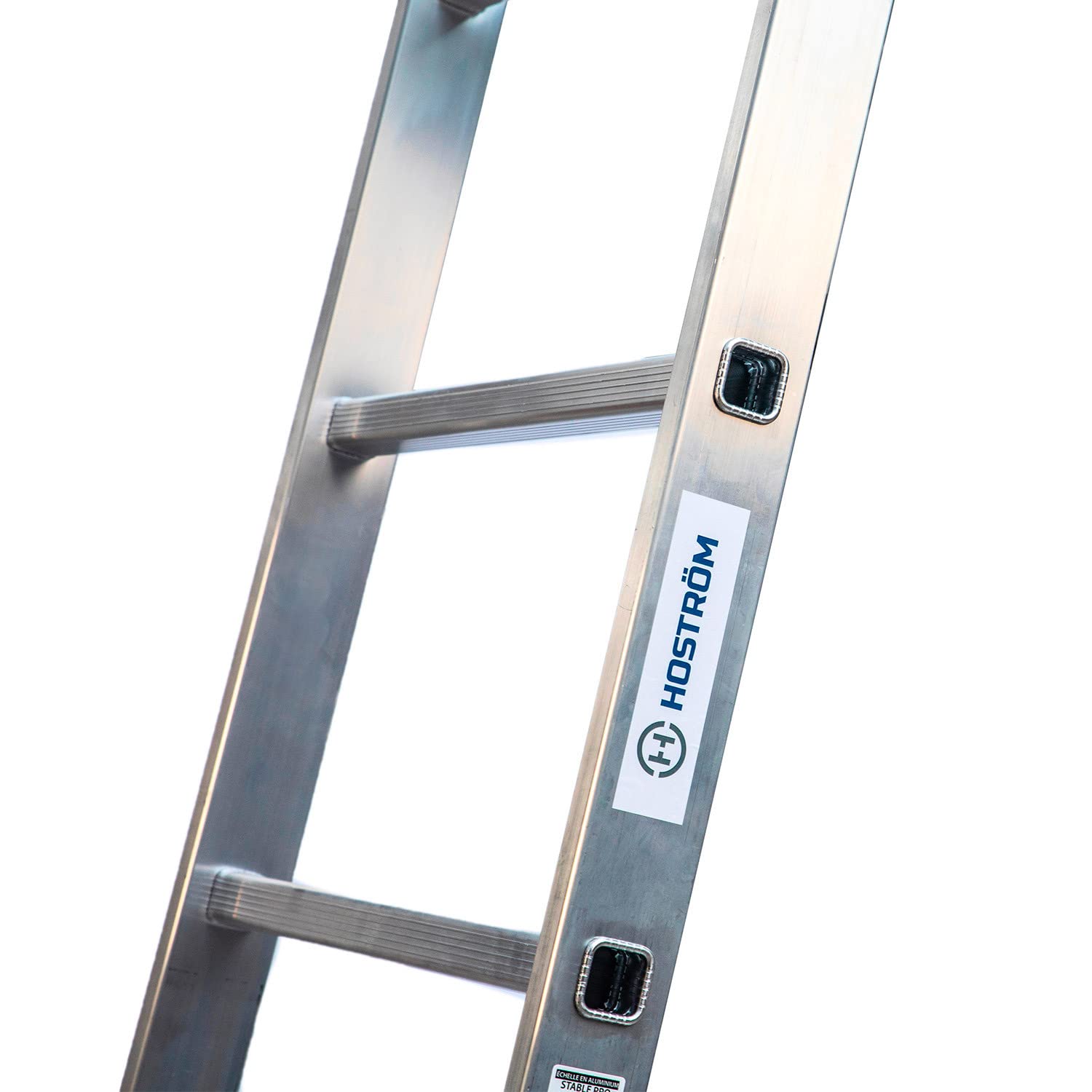HOSTRÖM Echelle Simple StablePro 9 marches en Aluminium, légère et Durable, Hauteur de Travail maximale 3,47m, Garantie 5 Ans, Charge maximale 150kg