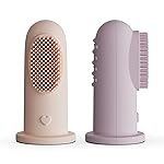 Moonkie Baby Toothbrush Finger Toothbrush Oral Cleaner Kit for 3 Months +, 2 Pcs (Blush/Pale Mauve)