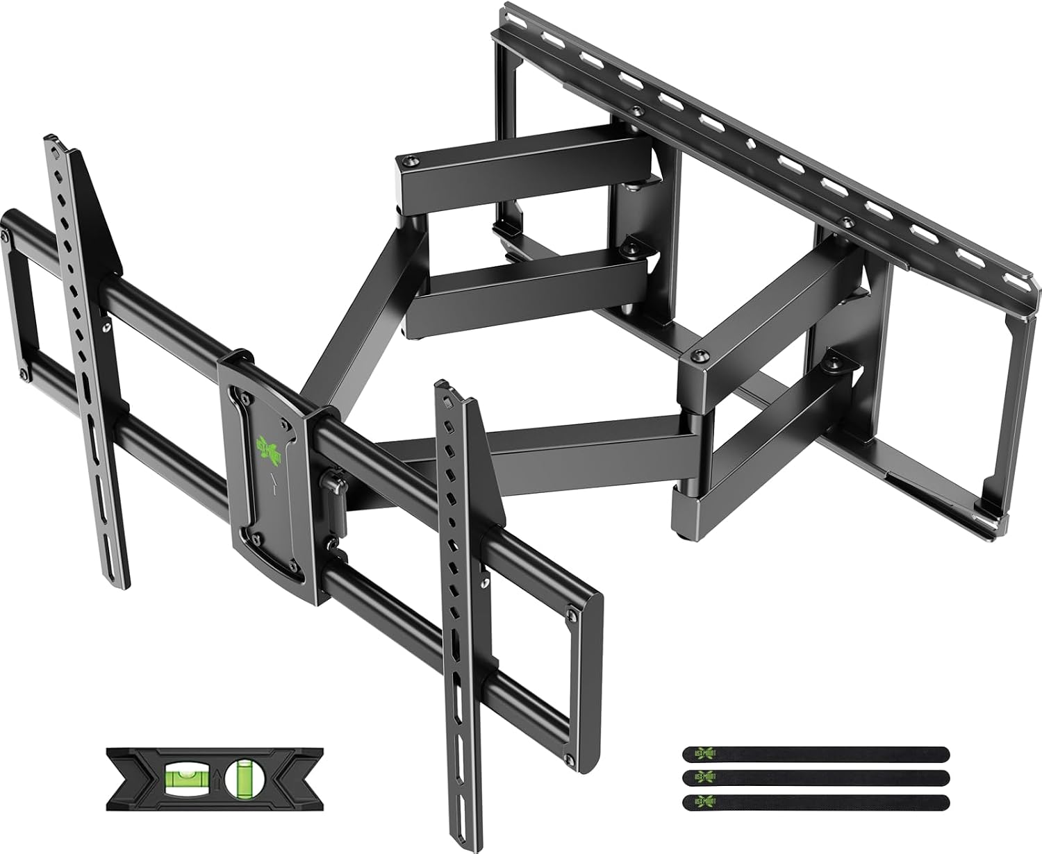 USX MOUNT Full Motion TV Wall Mount for 42-95 Inch TVs up to 150 Lbs, Pre-Assembled with Hardware and Drill Template, Smooth Swivel, Tilt, Extension, Max VESA 600x400mm, 16″/18″/24″ Wood Studs, XML943
