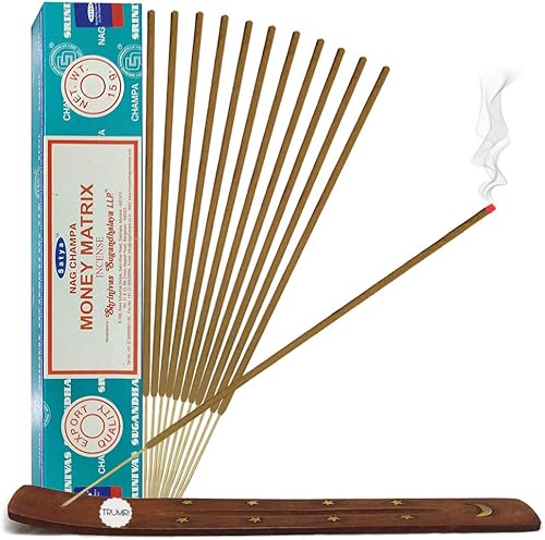 Vista 116 de Satya Sai Baba Nag Champa - Varitas de incienso de 0.53 oz y soporte - Paquete de 6 (aproximadamente 90 varillas)