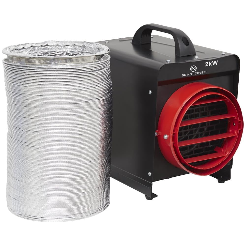 Sealey 2kW Industrial Fan Heater with Ducting - DEH2001