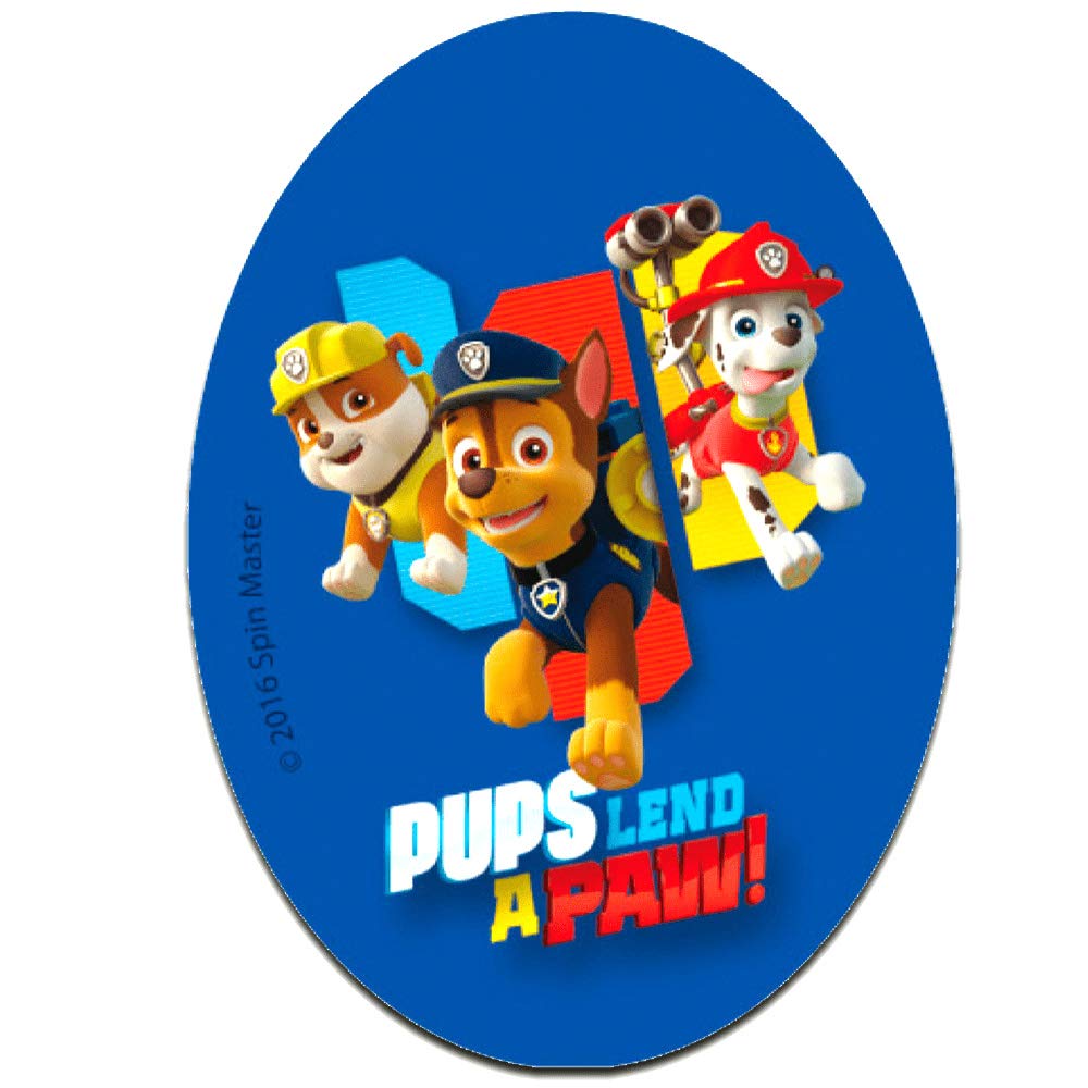 Iron on Patches - Paw Patrol 'Pups lend a Paw' - Blue - 11 x 8 cm - 2016 Spin Master PAW Productions Inc. Application Embroided Patch Badges