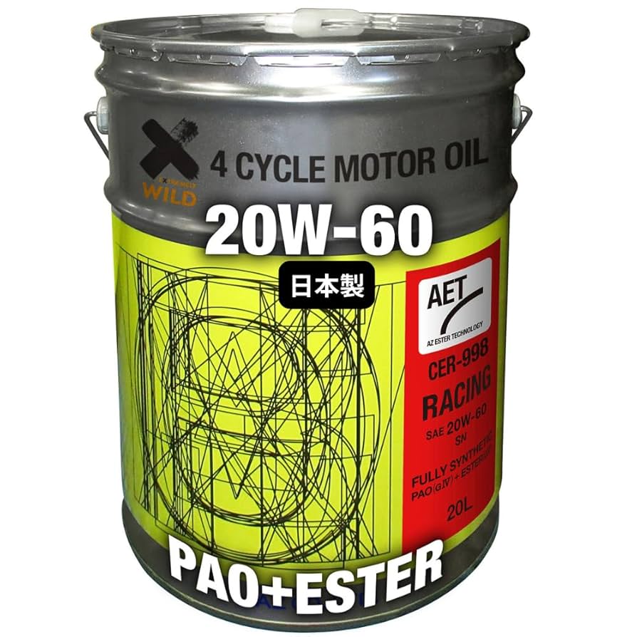 AZ エンジンオイル 20L 10W-60 100%化学合成油 自動車用 AZ(エーゼット) 自動車用 エンジンオイル 20L 10w60 CER-002