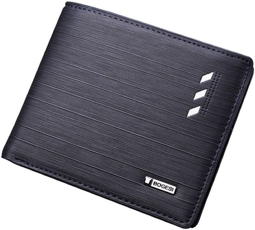 BAELLERRY Carteira Masculina Slim de Bolso Impermeável para Cartões Cédulas e Documentos Fina com Acabamento de Primeira Linha em Couro PU com Detalhes Exclusivos Diversos…