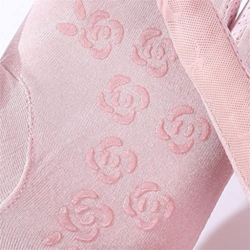 Vollfinger-Handschuhe Damen Dünne Eisseide Kühles Gefühl Sommer Fahren Atmungsaktiver Elastischer Sonnenschutz (Color : A, Size : 23 * 9cm)