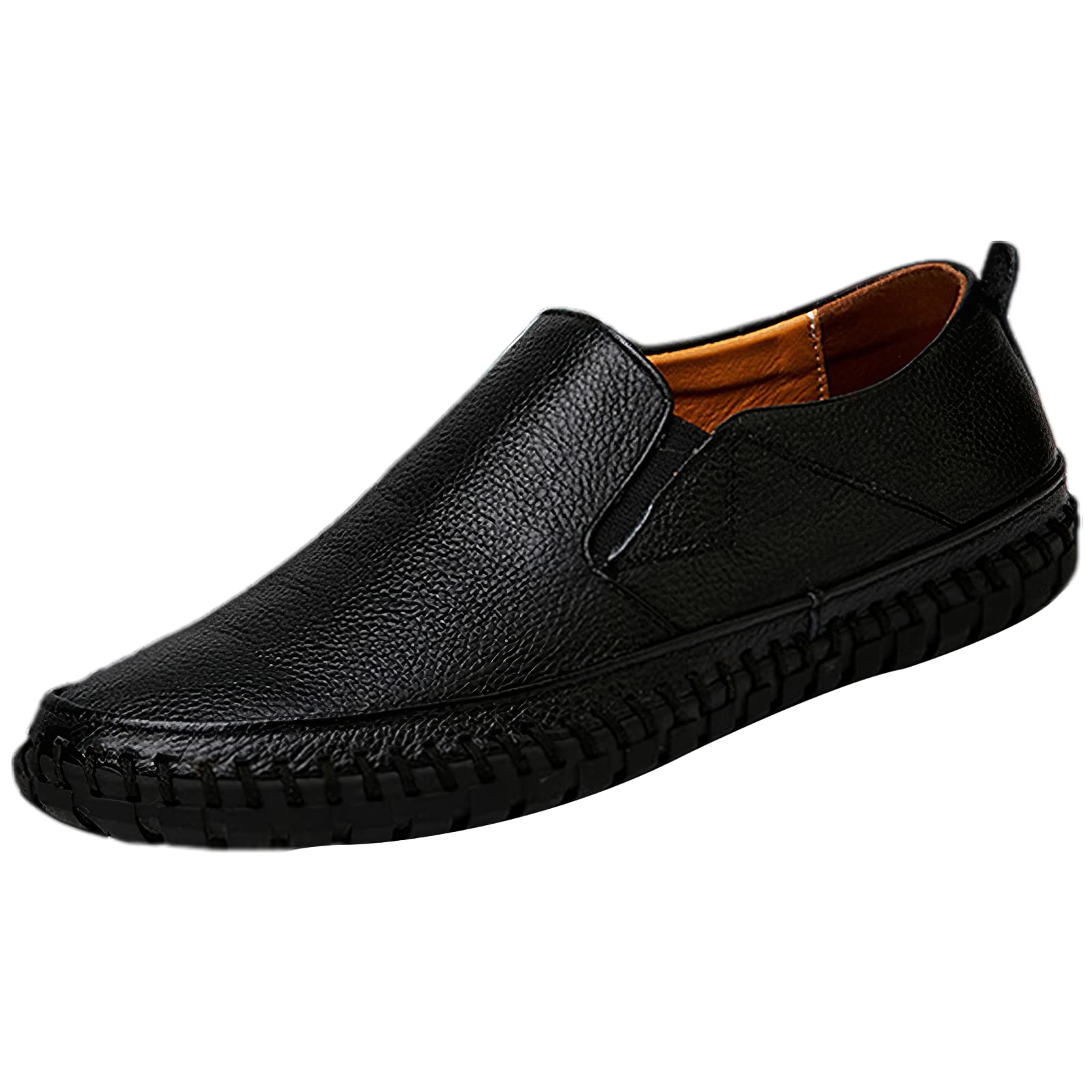 rismart Mokassin Herren Komfort Fläche Halbschuhe Leder Schlüpfen Bootsschuhe Schuhe Hausschuhe