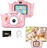 BSLVWG Kids Camera Digital Camera for Boys Girls,1080P HD Video Camera for Kids with 32GB SD Card/2 Inch IPS Screen,Christmas Birthday Gifts Funny Toys Gifts for Boys & Girls Age 3-12 (X11S-Pink)