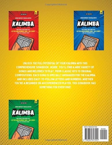 Kalimba Songbook: Play by Letters and Numbers. Easy to Advanced Songs that Everybody Knows (Vol. 4)