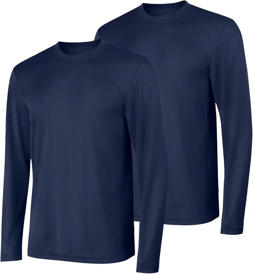 Hanes Sport Men's Long-Sleeve T-Shirt Pack, Cool DRI Moisture-Wicking Performance T-Shirts, Performance Tee, 2-Pack