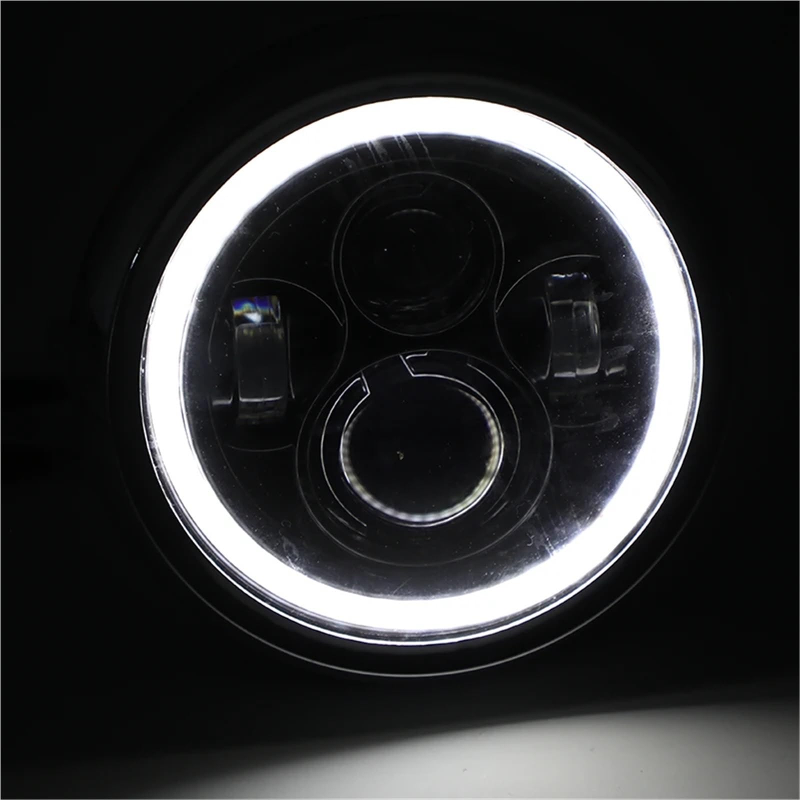 Anabbaglianti Faro anteriore a LED da 7 pollici alto/basso + DRL adatto per motociclette Dyna Cafe Racer Bobber Luci per motociclette