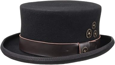 Conner Steampunk Cappello a Cilindro Feltro di Lana L (58-59 cm) - Nero :  Amazon.it: Abbigliamento