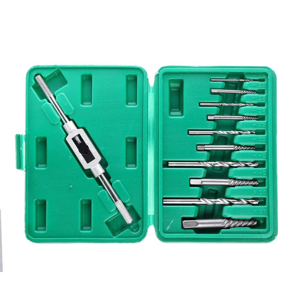 Extractor de Tornillos M3-M12, 11 Unidades, Brocas, Brocas, Tornillos dañados y Rotos, Juego de Herramientas para extraer Pernos, Llave de Vaso y espárragos.