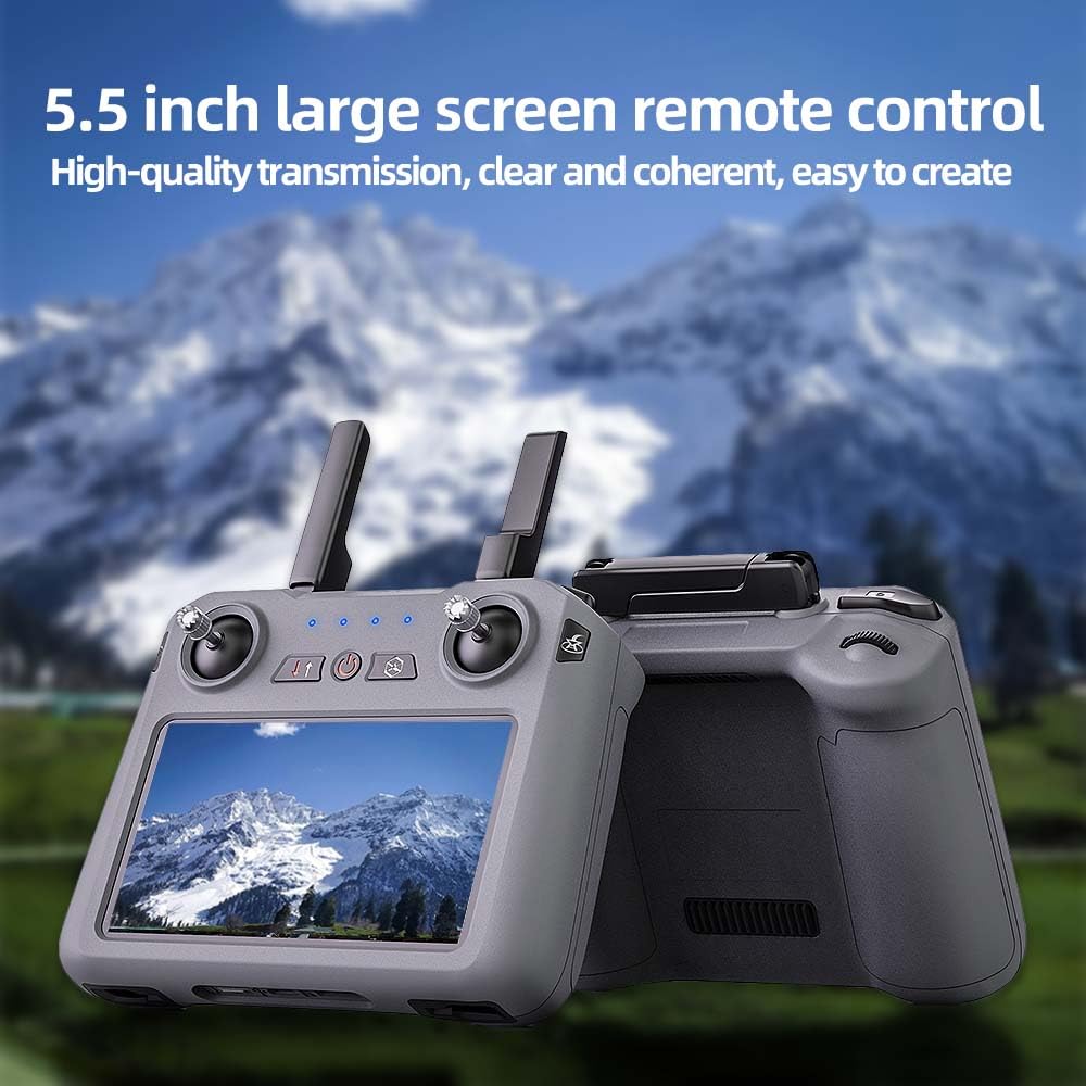 SG909 Drohne mit Kamera 4K für Erwachsene, 3 Achsen Gimbal stabilization,6km Videoübertragung, RC Bildschirmfernsteuerung, 360° Hindernis Vermeidung, Faltbarer Quadcopter, 3 Batterien