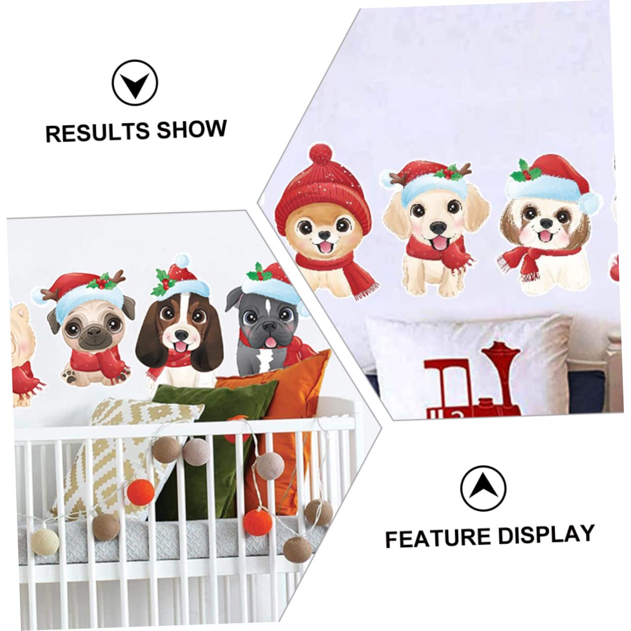 Alipis 5fogli Vetrofanie Natalizie Per Finestre Adesivi Decorativi Per Natale Decorazioni Festive Per Vetrine e Porte Adesivi Murali Riutilizzabili Per Creare Atmosfera Natalizia