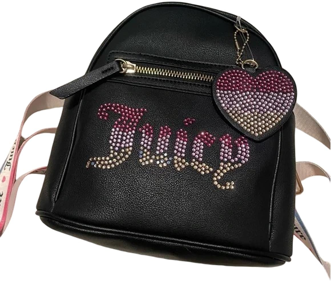 juicy couture mini backpack uk Fashion Backpack, Vinyl, Liquorice, One Size Fashion Juicy Couture Backpack Mini Rucksack