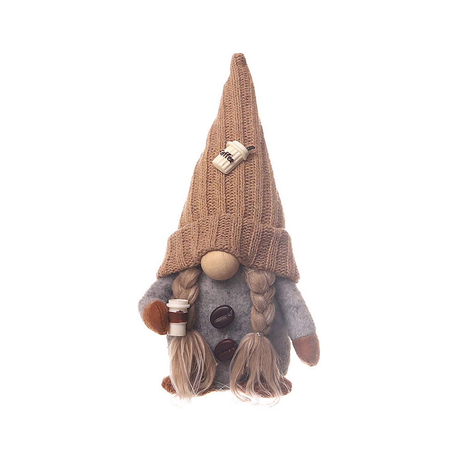 Buxuaaaa Knitted Couple Coffee Cute Tabletop Bathroom Decoration Supplies for Kitchen Dining Room Decoration Coffee Gnomes Decorations