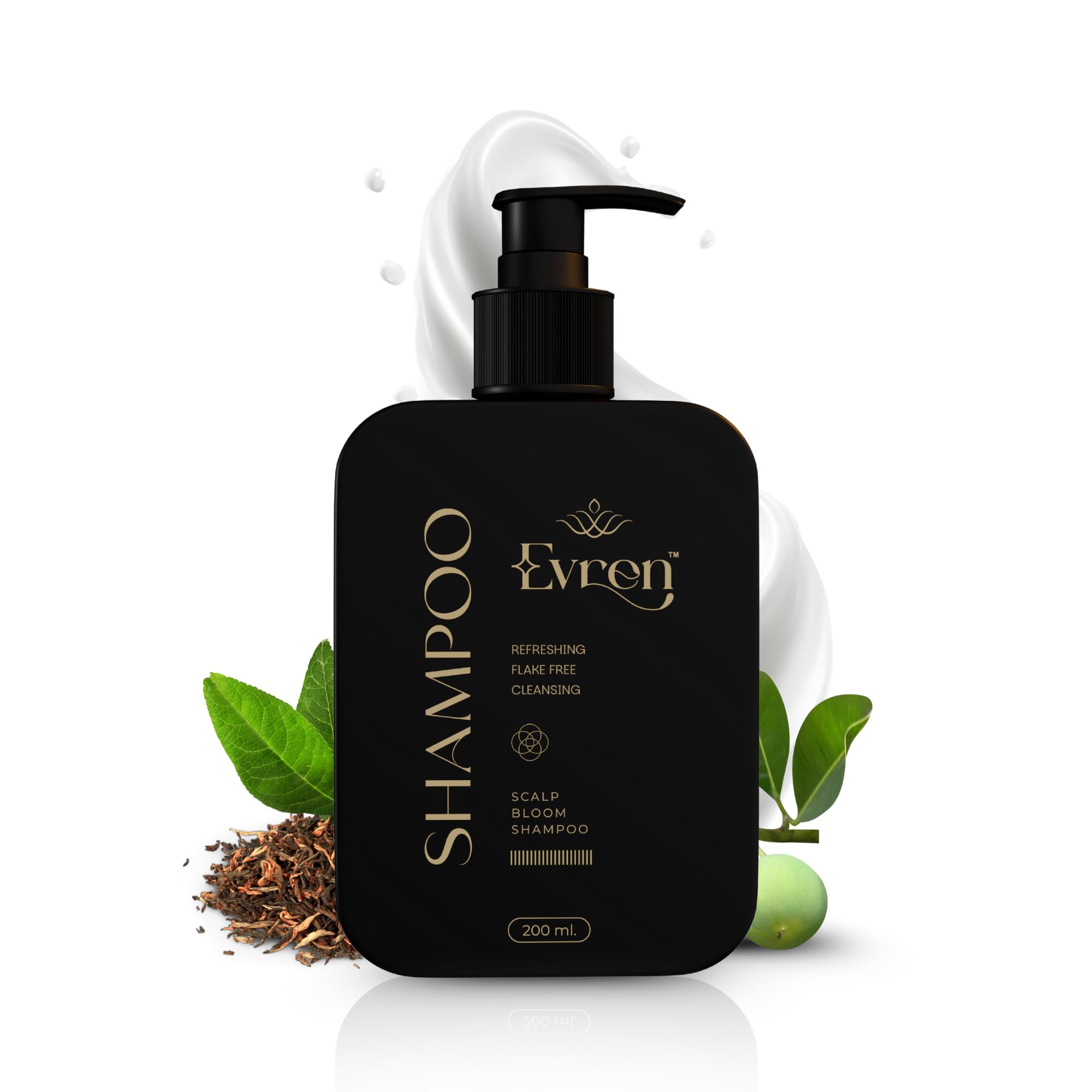 Evren Scalp Bloom Anti Dandruff Shampoo | Flake Free Cleansing | pH Balanced | Tea Tree Oil, Niacinamide & Glycerin | Controls Itch & Oil | 200 ml-image-47