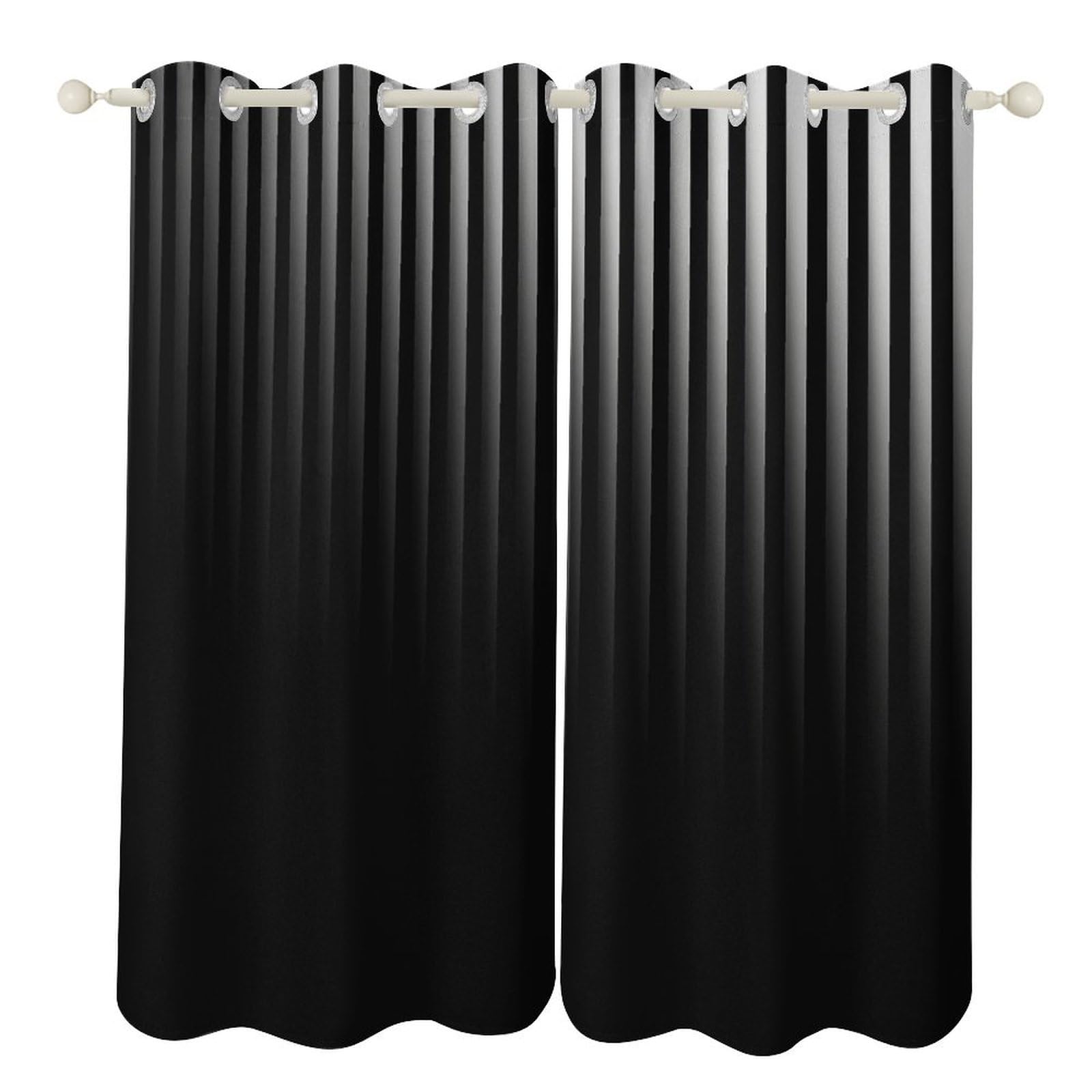 Rideaux occultants noirs contre la lumière et le froid pour chambre 132x183cm