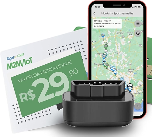 Rastreador 4G Tempo Real + Chip M2M + App | Instalação Rápida E Fácil