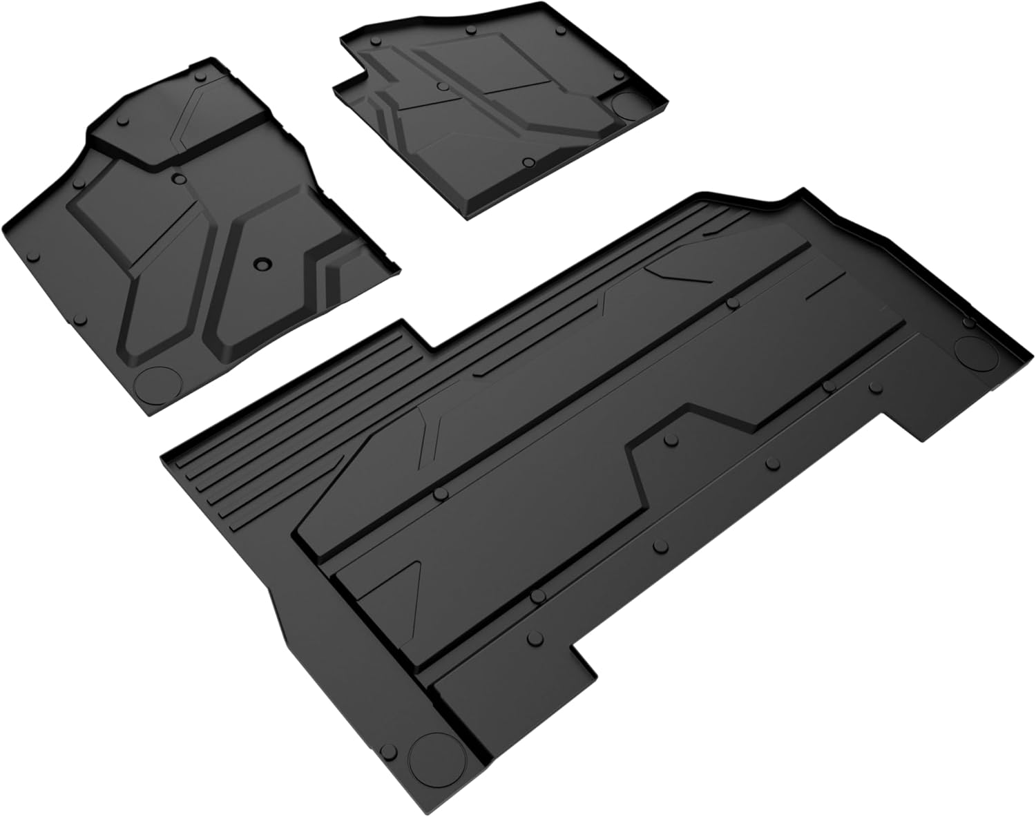 SAUTVS TPE Floor Mats for Polaris Xpedition XP 5/ ADV 5 2024 2025 2026 Accessories, Front and Rear Row Floor Liners All Weather Protection Slush Mats Floor Mats (3PCS)