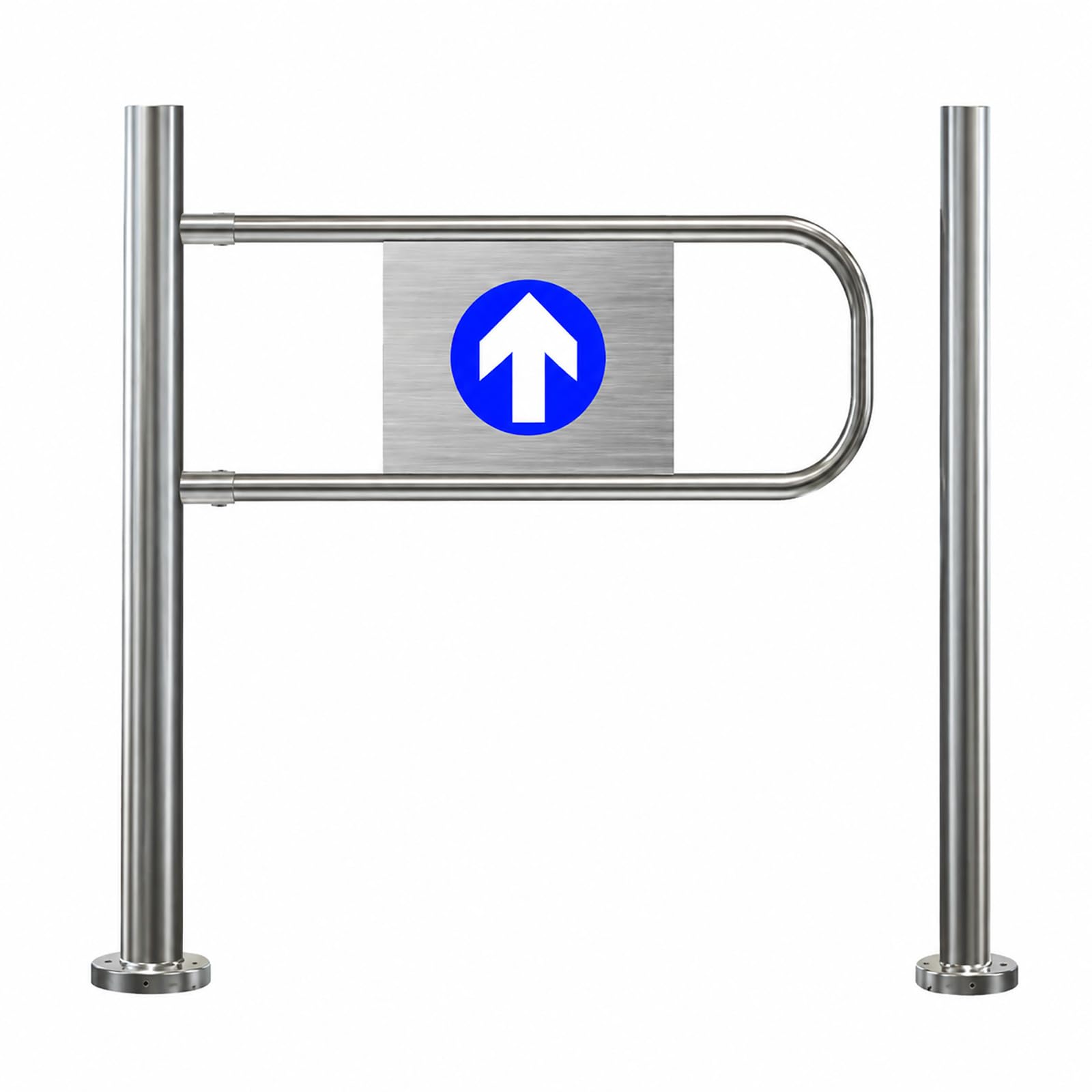 Barrera Control de Acceso Peatonal, Puerta Manual Acero Inoxidable 201 | Puerta Abatible Unidireccional para Supermercados, Tiendas y Comercios(Left Side)