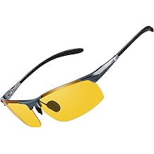 Mens Sunglasses Polarised UV Protection Carbon Fiber Frame Sport Black Shades for Men Driving Fishing Golf