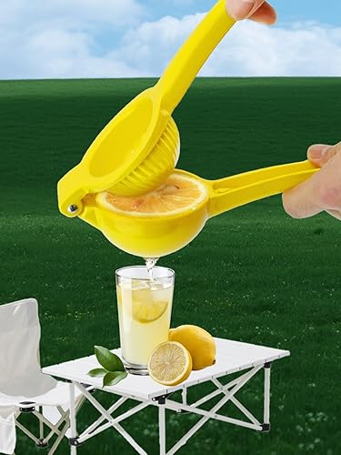 Exprimidor manual Exprimidor de limón cítrico, exprimidor de frutas Prensa de lima, Exprimidor de mano Herramienta de cocina (amarillo)