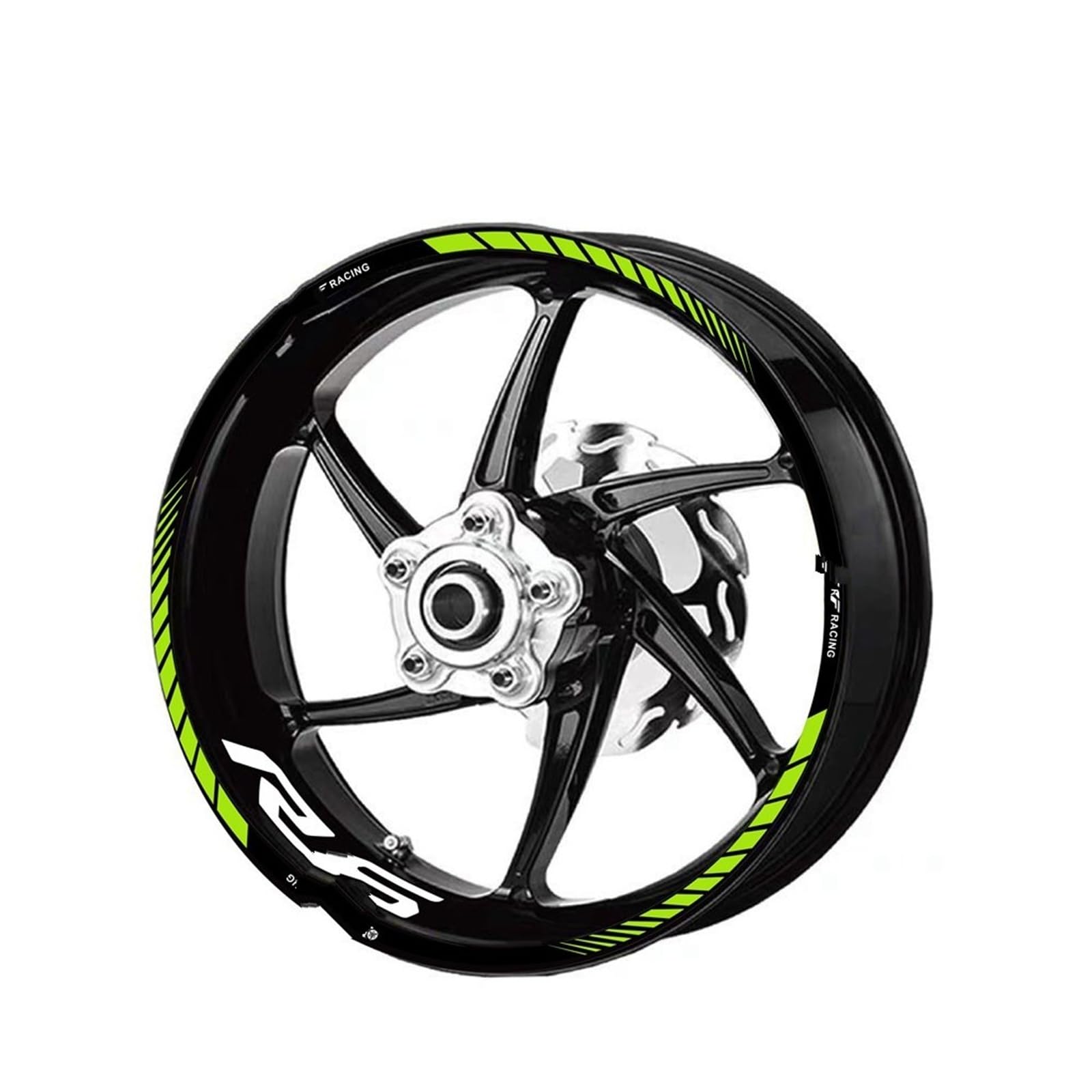 Motocykl 43 cm wewnętrzna i zewnętrzna naklejka na piastę koła dekoracyjna krawędź wysoka odblaskowa naklejka do YZF R6 (zestaw posiłek 4)