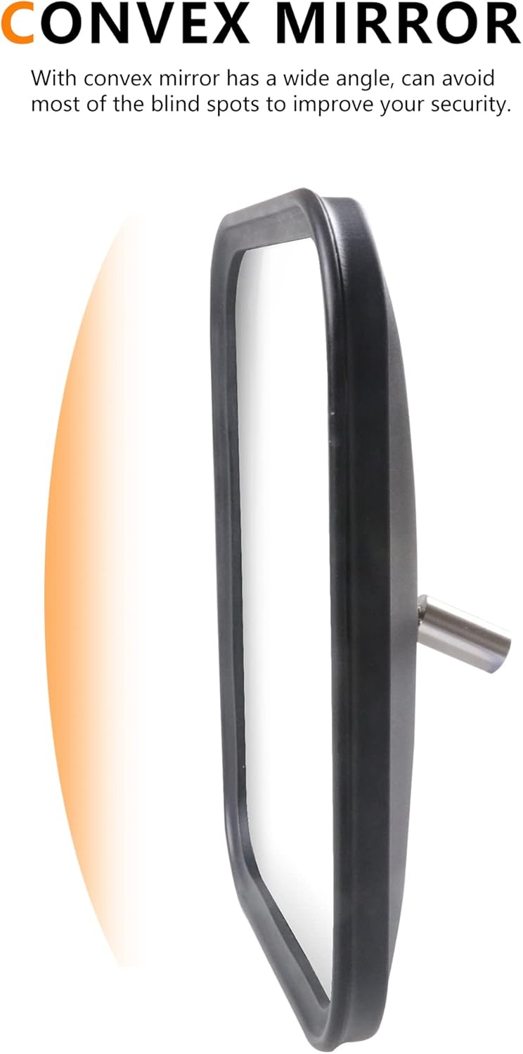 Doors Off Mirrors for 2007-2025 Jeep Wrangler JK JL 4XE Gladiator JT Aluminum Side Rear View Mirror Door Hinge Mount Accessories, Anti-shake, Durable, Black 1 Pair