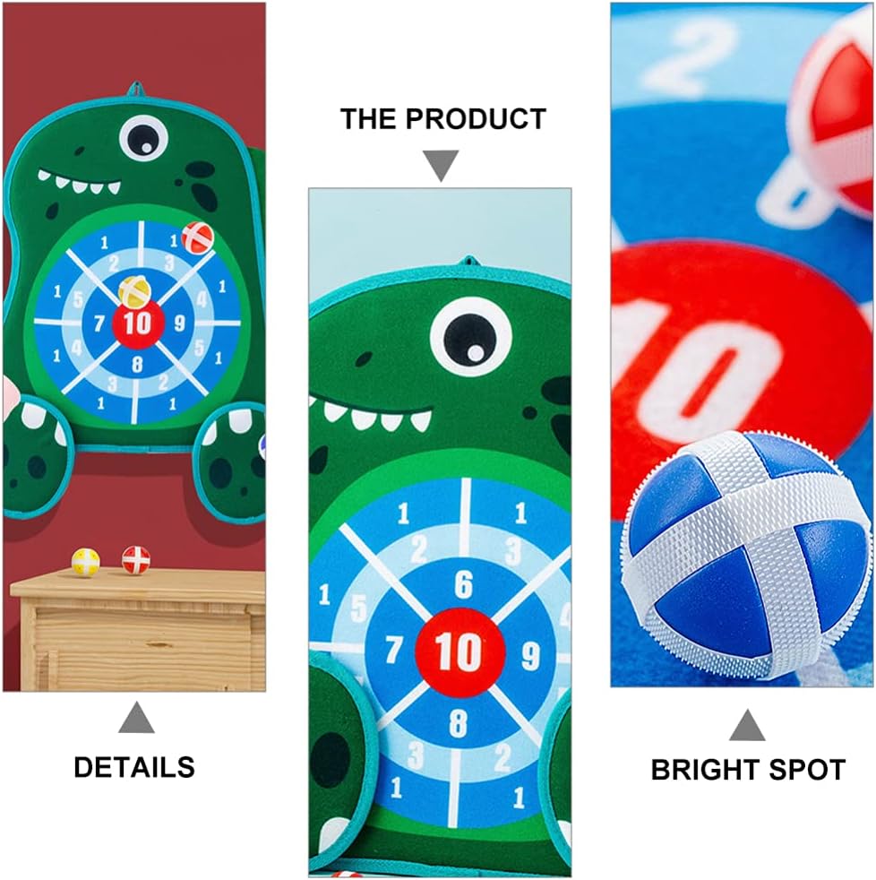 BESTOYARD Dart Board Game with Sticky Balls Dinosaur Safety Dart Board Indoor Outdoor Tossing Game Shooting Toy for Students Kids Office : Sports & Outdoors