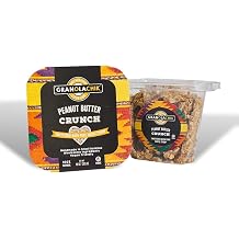 Granolachik Artisanal Granola Bark, Vegan, No Refined Sugars Maple Syrup Sweetened Peanut Butter, Single