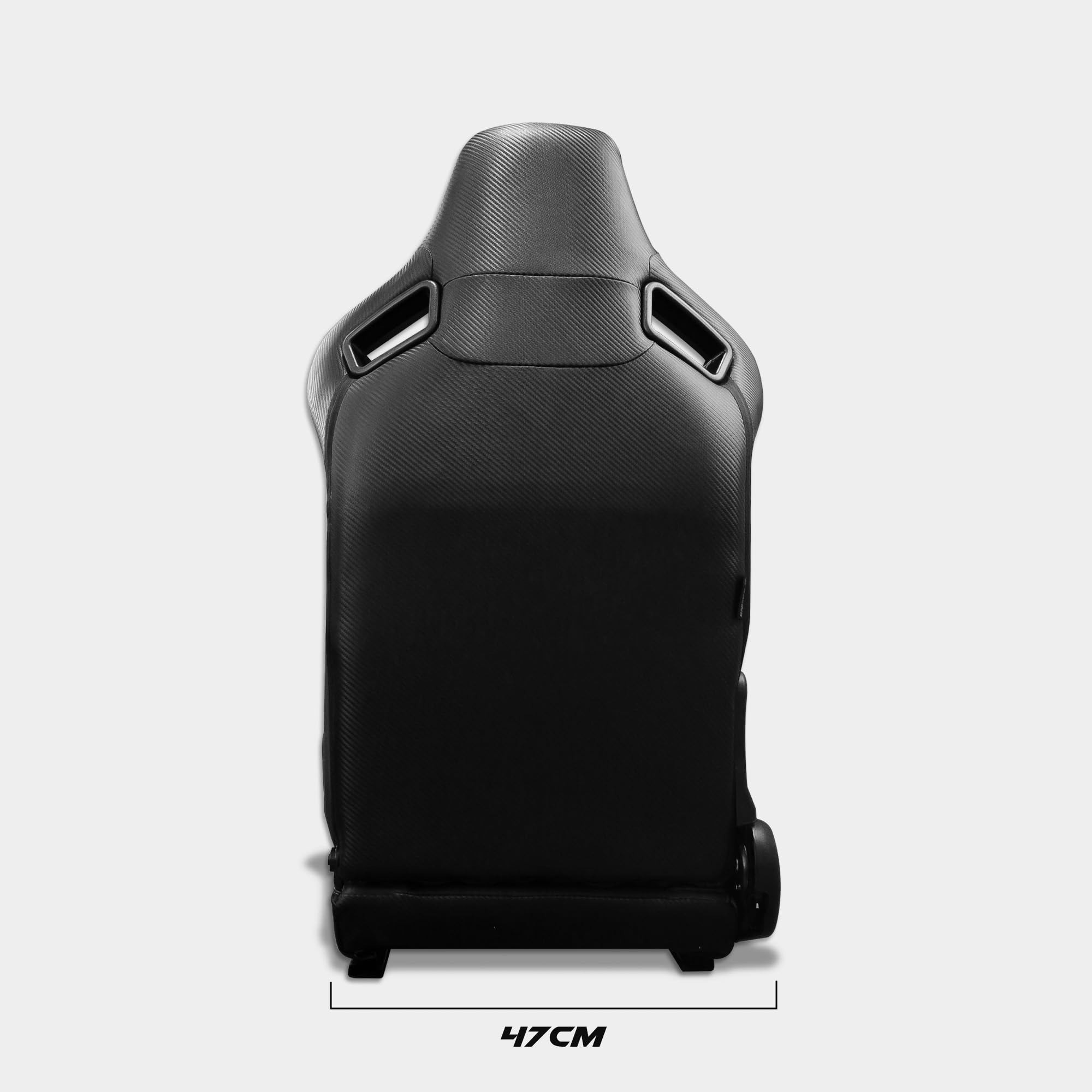 M MODAUTO Semibaquet S.E-S.C Cuero Negro/Paches De Tela/Detalles de Fibra Carbono,Semibaquet Deportivo,Adaptable para Coches,Ríeles Incluidos.N512L
